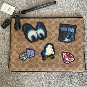 Coach X Disney Dark Snow White Turnlock Wristlet